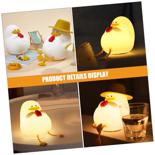 Lámpara de mesa nocturna de silicona con luz LED de pato miniatura 5