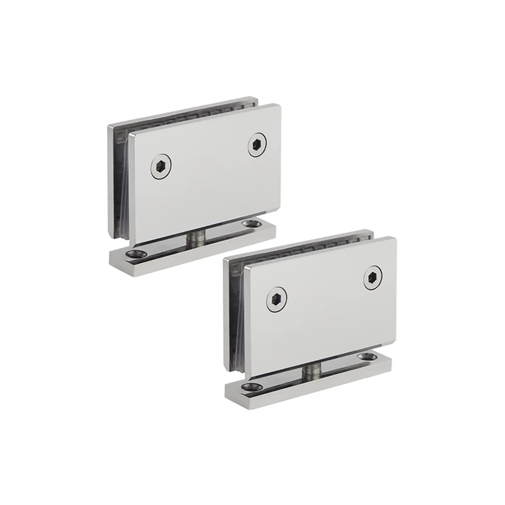 Myxjx One Color Hinges, 360 Degree Pivot Hinges 304 Stainless Steel Glass Clamp 90°Positioning Door Hinge Bearing 50Kg