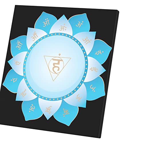 Tableau mandala bleu 60x65 cm pour rompre la monotonie et apaiser le stress