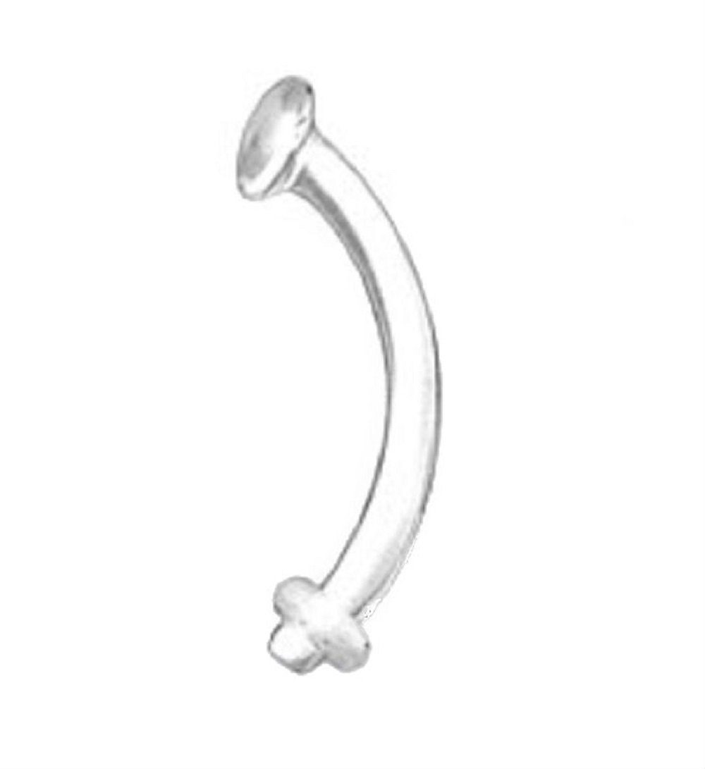 Pierce Plex 16G 3/8" Clear Eyebrow Retainer with O ring * Sold as 2 BY 7Z ACC