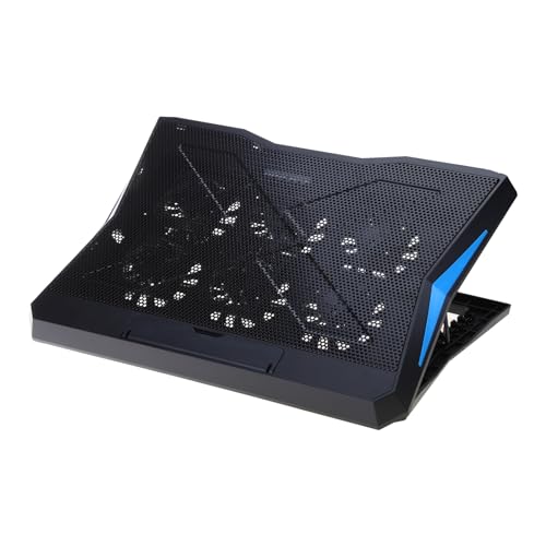 Base plegable ajustable con cooler y luz LED para laptop miniatura 1