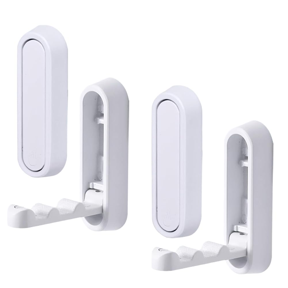 Tuidzljd Heavy Duty Zinc Alloy Wall Hook 4PCS Folding Coat Hooks, Space-Saving Design Foldable Wall Hooks