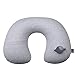 Almohada de Viaje Soporte de Inflado CojíN para el Cuello Algodón Tianzhu Forma de U con VáLvula de Inflado Exteriores,Gray