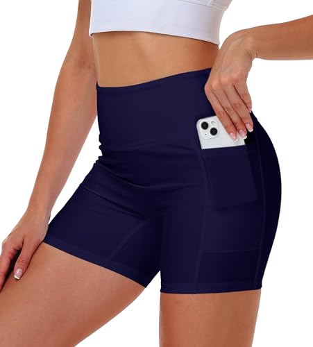 Image of AOBUTE Womens 9 inch /10 inch /11 inch Long Swim Board Shorts High Waisted UPF 50+ Biker Shorts with Pockets
