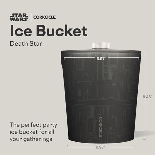 Image of Corkcicle Insulated Ice Bucket with Lid - Stainless Steel - 100 oz - Star Wars Death Star