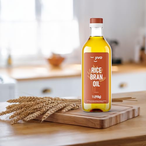 Image of Jivo Rice Bran Oil 1 Litre Cooking Oil | Rich in Antioxidants | Ideal for Deep Frying, Sauteing & Baking | Chemical-Free