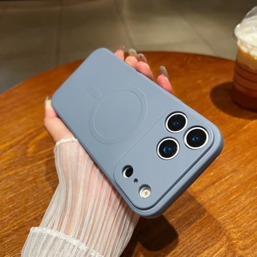 Coque silicone anti-choc pour iPhone 17 Pro Max - Étui magnétique mat anti-traces