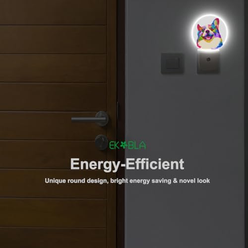 Image of EKOBLA Cute Puppy Dog Night Light, Adorable Animal Night Lights Plug Into Wall with Dusk to Dawn Auto Sensor for Bathroom, Hallway, Kitchen and Home Decor