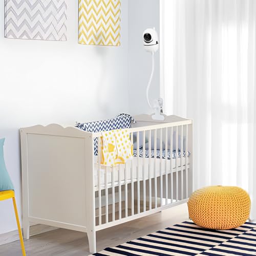 Image of Baby Monitor Mount Compatible with HelloBaby HB65 /HB40 /HB6550 /HB6148 / HB6560 / HB66 / HB6339 / HB6550 Pro, ANMEATE SM935E, Flexible Baby Camera Holder Crib Mount for Hellobaby Monitor