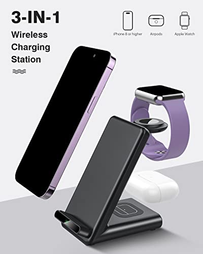 Qkxc X3PRO Wireless Charging Station,3 In 1 Wireless Charging Stand Made thumb #2