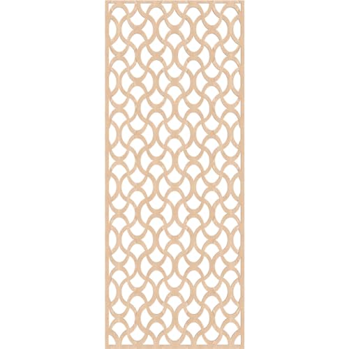 Image of Resort Decorative Pierced Fretwork Wood Wall Panels, 29 3 /8 inchW x 74 3 /8 inchH x 1 /4 inchT, Red Oak