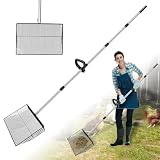 ZmingTek- Recogedor de estiércol de gallina de Metal, rastrillo y Pala Desmontable 5 en 1 para gallinero, Mango Largo de...