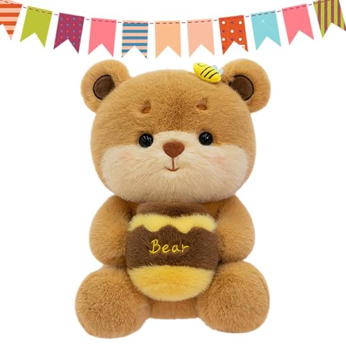 Oso de peluche de dibujos animados de felpa suave para decoracion de cama y sofa
