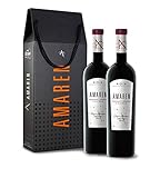 Amaren Selección de Viñedos - Vino Tinto D.O. Rioja - Variedad Uva Tempranillo y Garnacha - Notas de Fruta Roja - Reposo en Barricas Roble Francés y Americano - Incluye Estuche - 2 Botellas de 75 cl