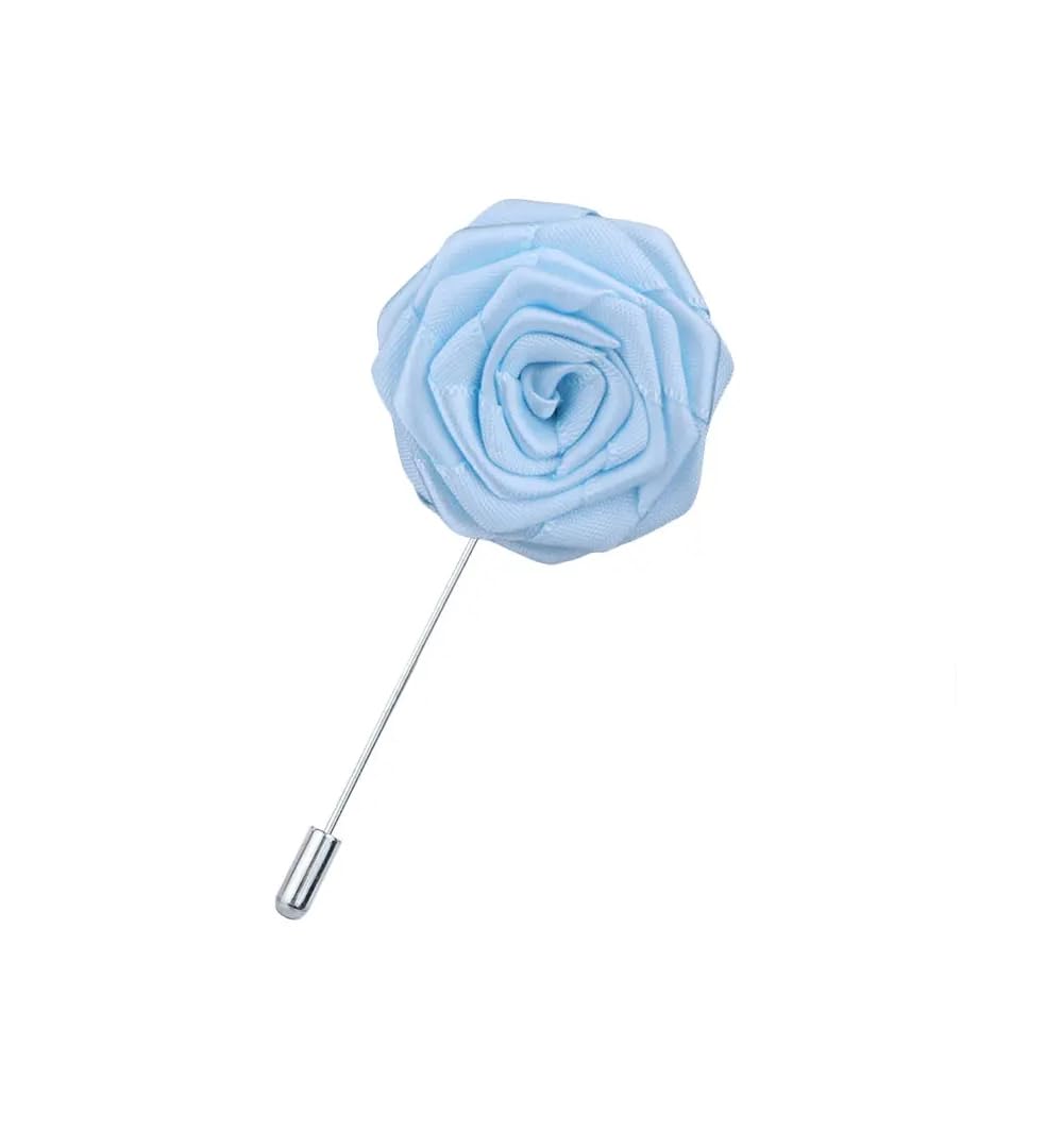 RohansRK Beauty Men's Lapel Pin Satin Flower Boutonniere Pin 12 colours Lapel Pin for suits fashion accessory