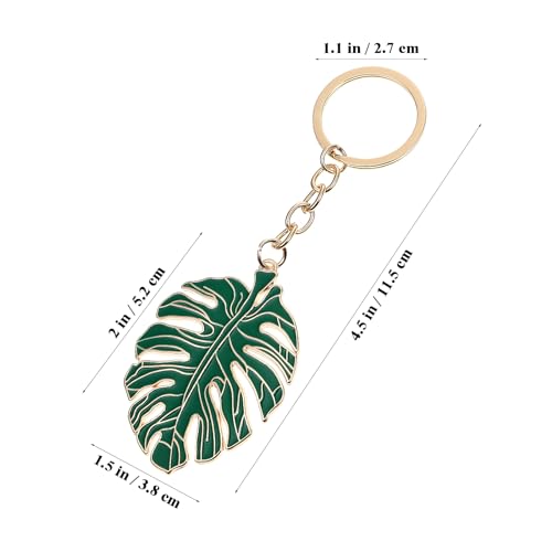 Tropical Palm Leaf Keychain Green Leaf Key Ring Tropical Party Decoration Birthday Luau Hawaiian Party Decoration