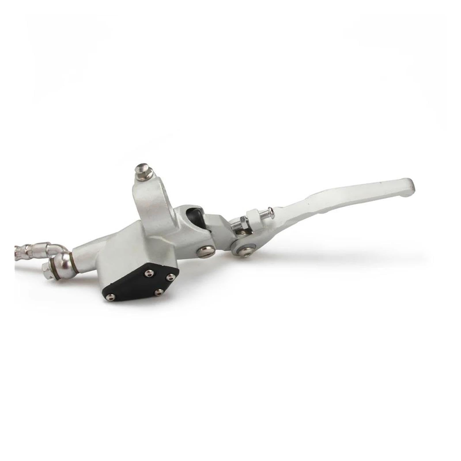 Accesorios para Motocicleta: Embrague Hidráulico De 1200 Mm con Palanca Plateada Y Cilindro Maestro para Motos Motocross Motor Vertical 125-250 CC(Silver)
