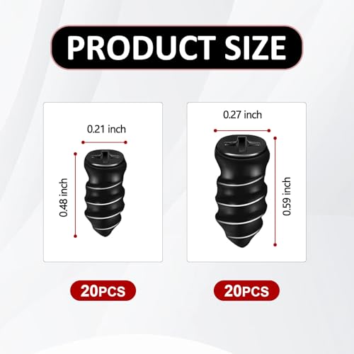 Image of 40 PCS Tyre Repair Nail, 2 Specification Tight Connection Waterproof Sealing Rubber Nails, High Temperature Resistant DIY Tire Quick Vacuum Repair Tool, Universal for Most Cars (Black)