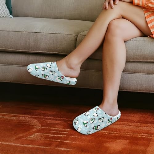 chaqlin Soft Indoor Closed Toe Cotton Slippers with Cute Pattern Non-slip Sole Lightweight House Slippers Home Shoes3