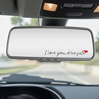 DOPENSPI 10 Stück Drive Safe I Love You Autospiegel Aufkleber, Wasserfester Herz Rückspiegelaufkleber, Autoinnenraum Geschenke Sticker für Fahrer Frauen Männer Ehemann Ehefrau (Schwarz)