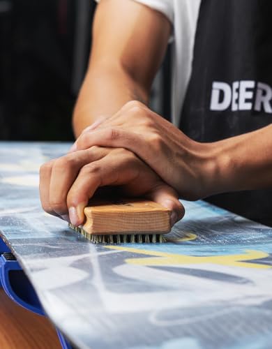 image for DEERFAMY 3 Piece/lot Snowboard Brush, Ski Wax Brush, 1 Horsehair Brush