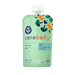 Cerebelly Organic Broccoli Pear Baby Food, 4 OZ