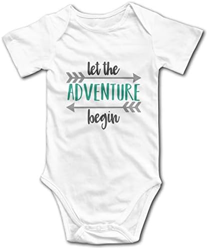 OASCUVERLet New Adventure Begin Cotton Infant Bodysuit Playsuit Union Suit Baby Short-Sleeve Bodysuit
