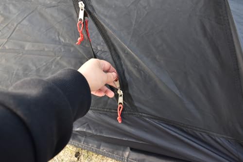 Carpa de malla para 2 personas impermeable, negra miniatura 6
