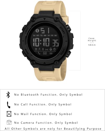 Image of Shocknshop Digital Sports Stylish Multifunctional Electronic LED Black Dial Wrist Watch for Men Boys -WCH78