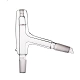Laboy Glass 3 Way Thermometer Adapter Vacuum Jacked Distillation Adapter with 24/40 & 10/18 Joints