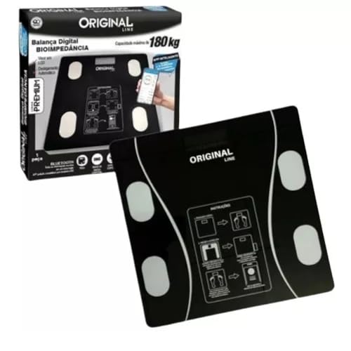 Balança Corporal Bioimpedância Digital Banheiro Profissional App Com Bluetooth Inteligente Smart 180