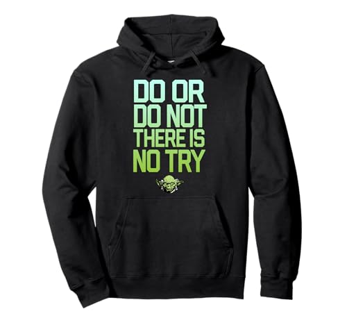 Sweat à capuche Yoda Star Wars hoodie noir pull imprimé citation culte