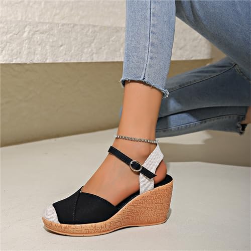 Ladies Sandals Platform Women Shoe Summer Wedges Espadrille High Heels Casual Ankle For Female4