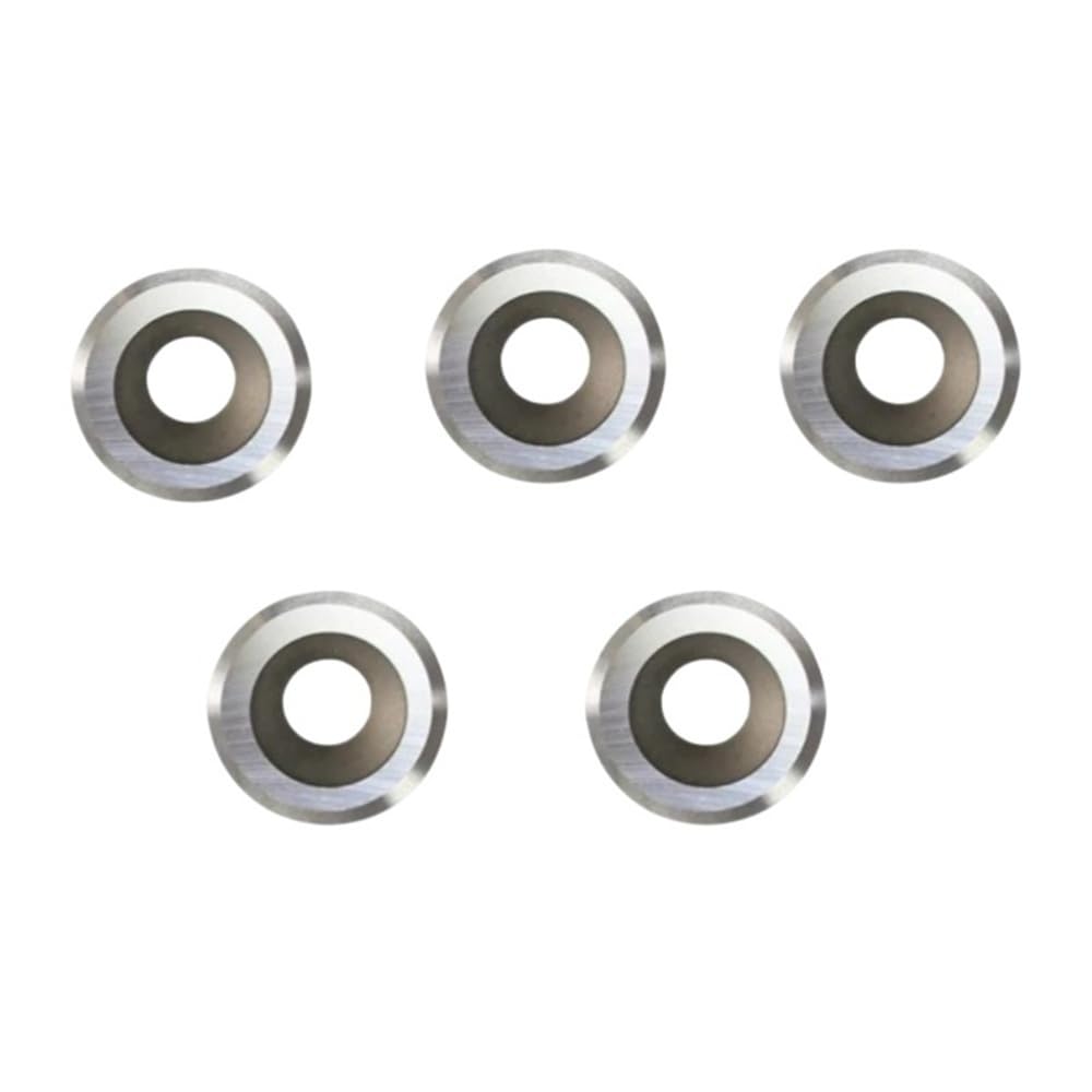 5pieces Negative Angle Carbide Inserts 16x3mm, Round Indexable Replacement Cutter for Woodturning Tools