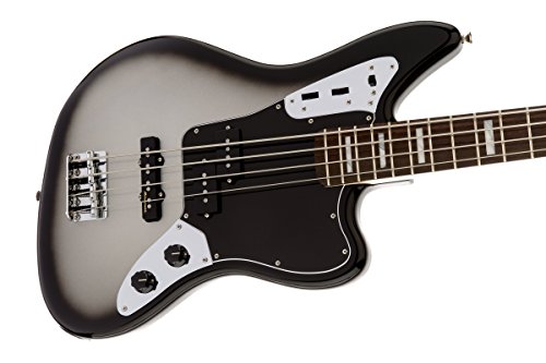 FENDER 0143110391 Troy Sanders Jaguar Bass touche Palissandre Guitare électrique – Argentée - Les Beatles, Paul McCartney, John Lennon, RIngo Starr, George Harrison FENDER 0143110391 Troy Sanders Jaguar Bass touche Palissandre Guitare électrique – Argentée – Image 5