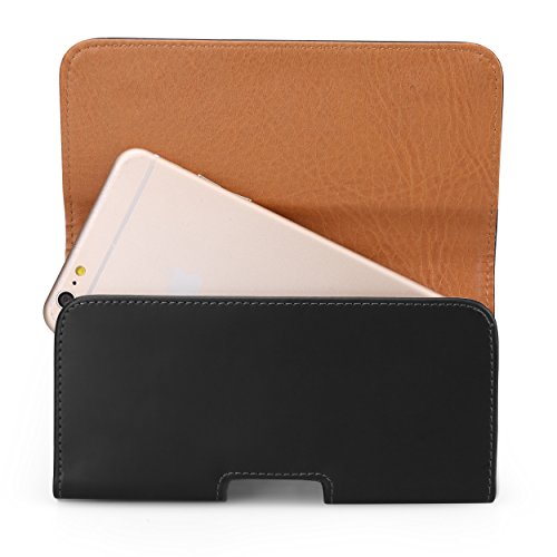 Zzj 5" Horizontal Pu Leather Magnetic Closure Belt Clip Pouch Wallet Case Compatible For Apple Iphone X/Blu Vivo One/Studio J8M G3 / Dash L5 / Blackberry Keyone/Htc Desire 12 / U11 Life/U Play #TOP4