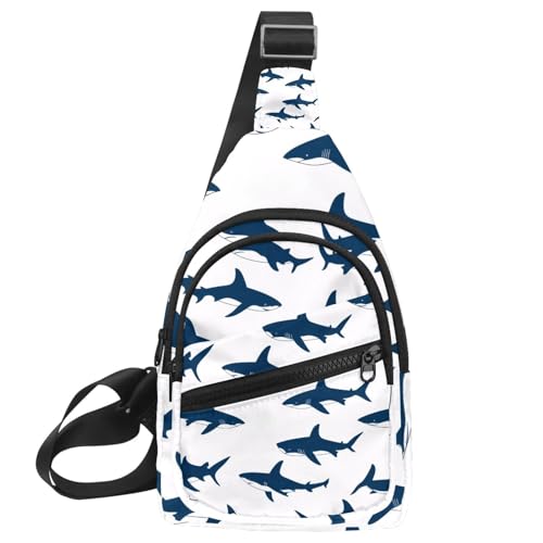 Sac à dos à bandoulière Sharks avec sangle réglable contre le mal de dos