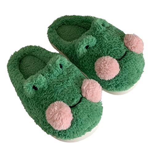 Frog Slippers Smile Slippers for Women Kawaii Cute Animal Slippers Fluffy Slippers Fuzzy Slippers Cute Kawaii Stuff Pantuflas