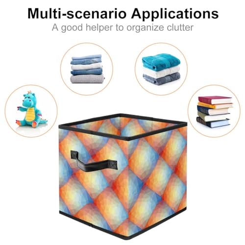Boîte de rangement pliable à motif géométrique pour placard de chambre