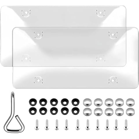 EVSOFMLF Unbreakable License Plate Covers Cover