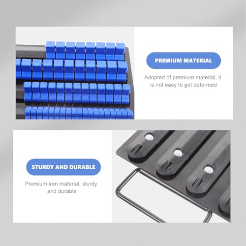 Organizador de enchufes metálico de 80 piezas azul bandeja 480 mm 3