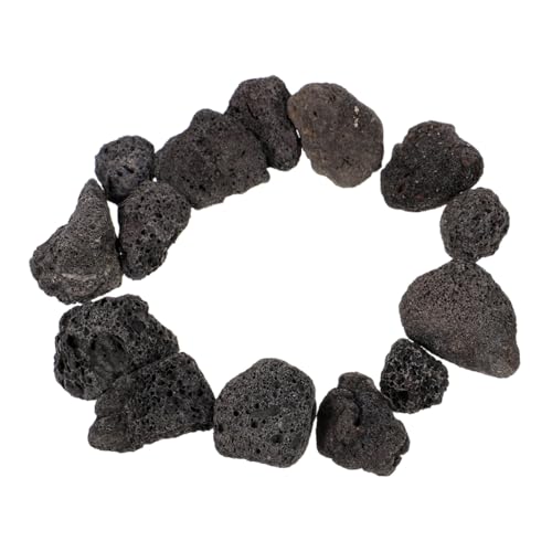 iplusmile Rocas Volcánicas Porosas Naturales 150g 2-4 Cm Grava Negra para Paisajismo y Acuario Sustrato Ligero para Plantas Suculentas y Fogata