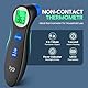 Kontaktloser Fieberthermometer für Babys, Für Kinder und Erwachsene,Stirn-Infrarot Digital-Thermometer, Stirn-Infrarot-Thermometer Digital, Fieberwarnung und 3-Farben-Anzeige, Blau