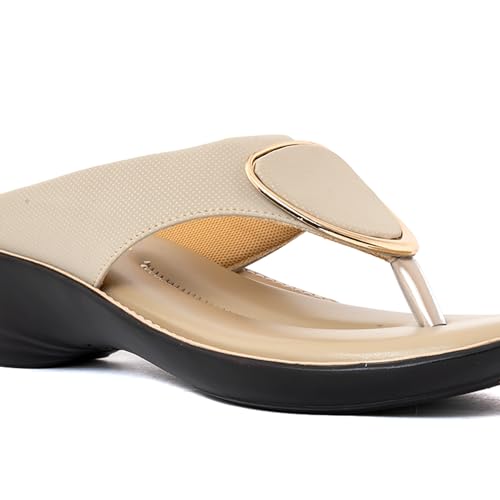 Image of Khadim's 1659086 Lightweight Durable Extra Soft Trendy Premium Stylish Casual Slip-On Heels For Women