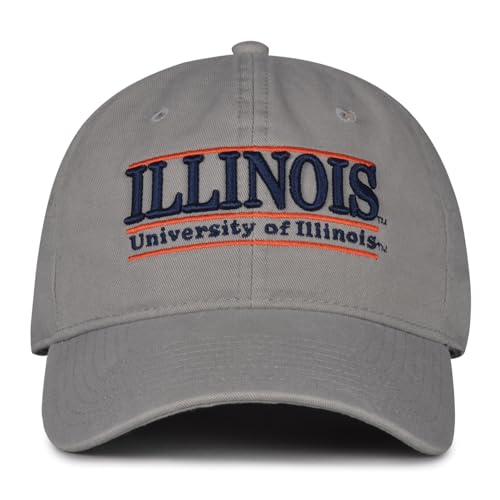 The Game Split Bar Design Trucker Mesh Hat Gray Adjustable Illinois Illini