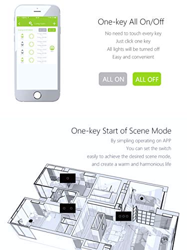 UK Standard WiFi Smart Switch 4 Gang Sprachsteuerung Wand WiFi Schalter 1000W Kristallglasscheibe 220V (Gold)
