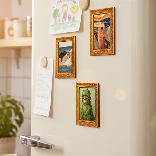 Imán decorativo mini gato sobre tiburón miniatura 2