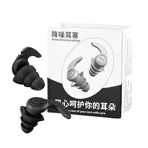 Tapones de silicona para los oídos, protectores suaves con cancelación de ruido para una reducción efectiva del sonido, diseño ergonómico con ajuste seguro, inserciones impermeables para los oídos
