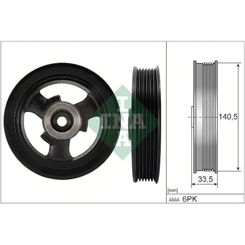 Polea de cigüeñal INA 544 0149 10 para motor de coche 3