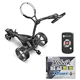 AMBA7 Motocaddy M7 Remote Electric Golf Caddy, Click ‘N’ Connect Cable-Free Battery, with Essential Accessory Pack Bundle with 1 Dozen Volvik XT Soft (Mix Color)